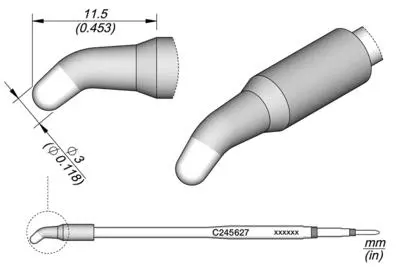 JBC C245-627 Forrasztópákacsúcs