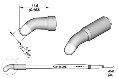 JBC C245-629E Forrasztópákacsúcs