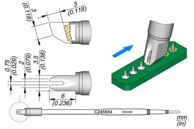 JBC C245-654 Forrasztópákacsúcs