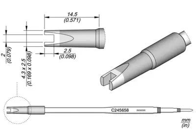 JBC C245-658 Forrasztópákacsúcs