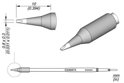 JBC C245-673 Forrasztópákacsúcs