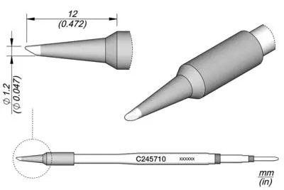 JBC C245-710 Forrasztópákacsúcs