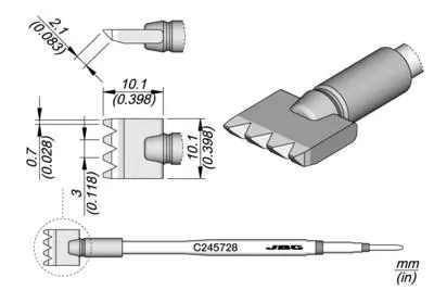 JBC C245-728 Forrasztópákacsúcs