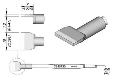 JBC C245-730 Forrasztópákacsúcs