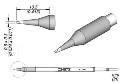 JBC C245-731 Forrasztópákacsúcs