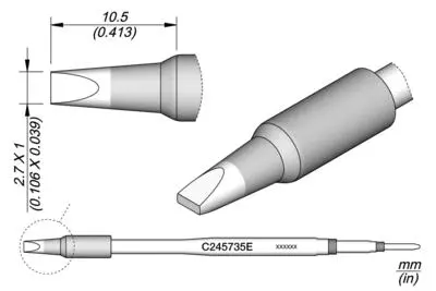 JBC C245-735E Forrasztópákacsúcs