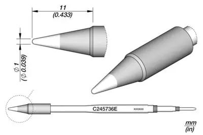 JBC C245-736E Forrasztópákacsúcs