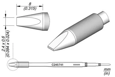 JBC C245-741 Forrasztópákacsúcs