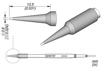 JBC C245-747 Forrasztópákacsúcs