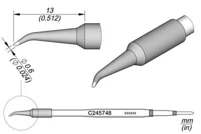 JBC C245-748 Forrasztópákacsúcs