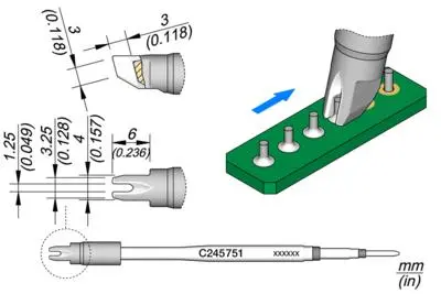 JBC C245-751 Forrasztópákacsúcs