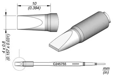 JBC C245-755 Forrasztópákacsúcs