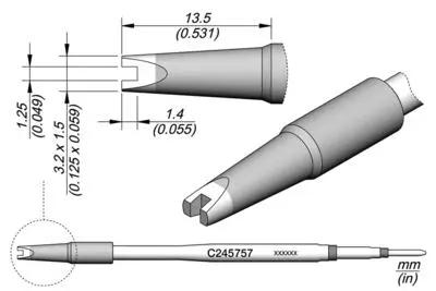 JBC C245-757 Forrasztópákacsúcs