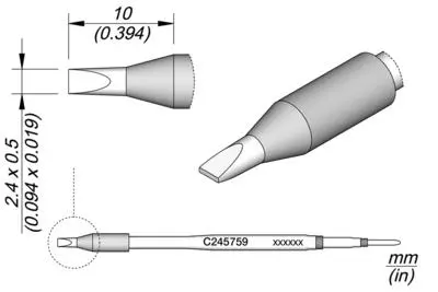 JBC C245-759 Forrasztópákacsúcs