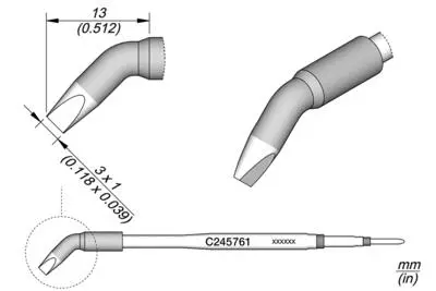 JBC C245-761 Forrasztópákacsúcs