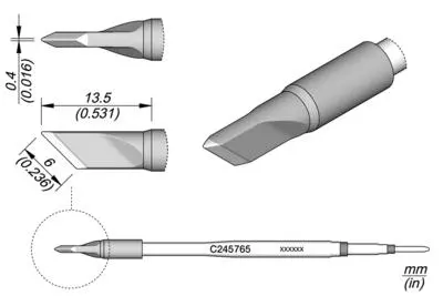 JBC C245-765 Forrasztópákacsúcs