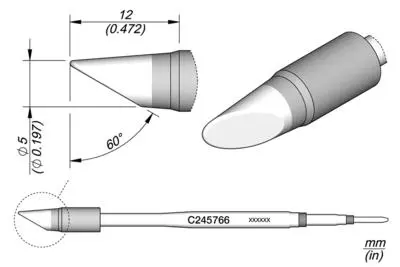 JBC C245-766 Forrasztópákacsúcs