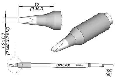 JBC C245-768 Forrasztópákacsúcs