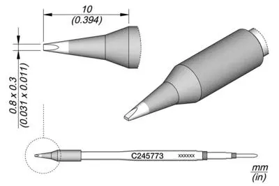 JBC C245-773 Forrasztópákacsúcs