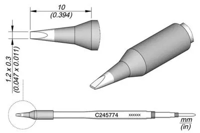 JBC C245-774 Forrasztópákacsúcs