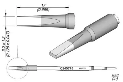 JBC C245-775 Forrasztópákacsúcs