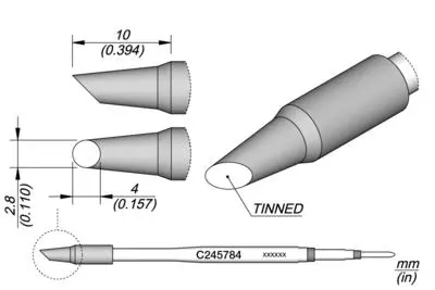 JBC C245-784 Forrasztópákacsúcs