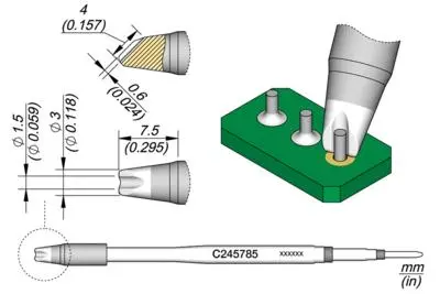 JBC C245-785 Forrasztópákacsúcs