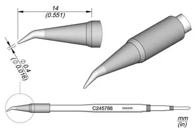 JBC C245-786 Forrasztópákacsúcs