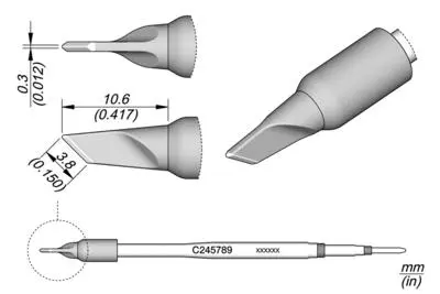 JBC C245-789 Forrasztópákacsúcs