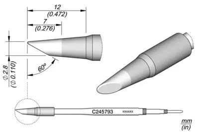 JBC C245-793 Forrasztópákacsúcs