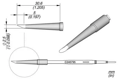 JBC C245-795 Forrasztópákacsúcs