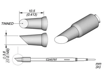 JBC C245-797 Forrasztópákacsúcs