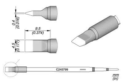 JBC C245-799 Forrasztópákacsúcs