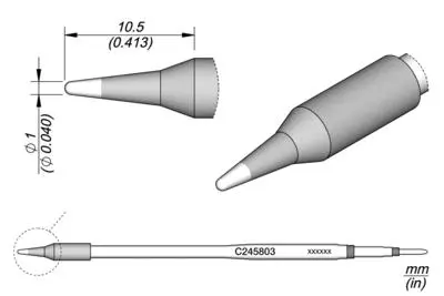 JBC C245-803 Forrasztópákacsúcs