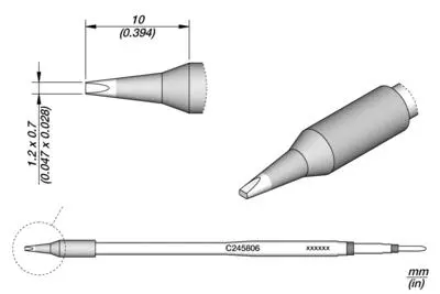 JBC C245-806 Forrasztópákacsúcs