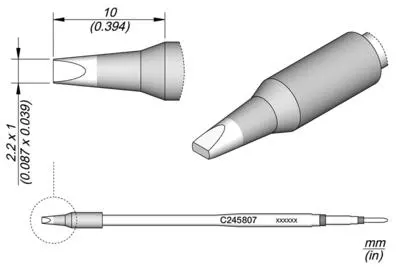 JBC C245-807 Forrasztópákacsúcs