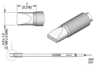 JBC C245-808 Forrasztópákacsúcs