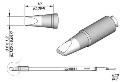 JBC C245-811 Forrasztópákacsúcs