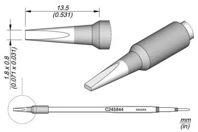 JBC C245-844 Forrasztópákacsúcs