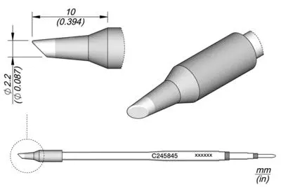 JBC C245-845 Forrasztópákacsúcs