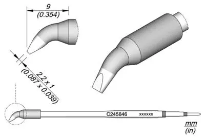 JBC C245-846 Forrasztópákacsúcs