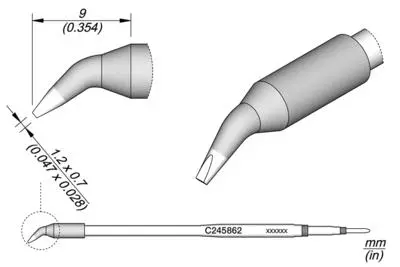 JBC C245-862 Forrasztópákacsúcs