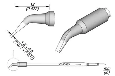 JBC C245-863 Forrasztópákacsúcs