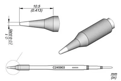 JBC C245-903 Forrasztópákacsúcs