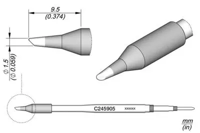 JBC C245-905 Forrasztópákacsúcs