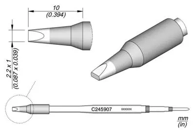 JBC C245-907 Forrasztópákacsúcs