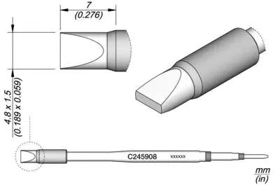 JBC C245-908 Forrasztópákacsúcs