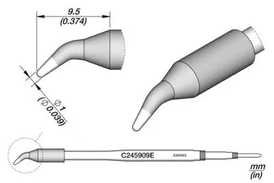 JBC C245-909E Forrasztópákacsúcs