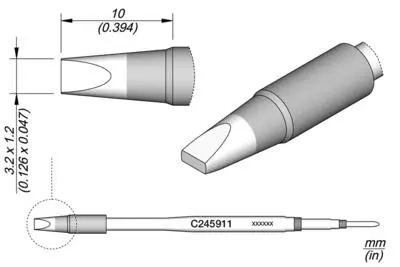 JBC C245-911 Forrasztópákacsúcs