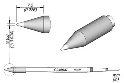 JBC C245-937 Forrasztópákacsúcs